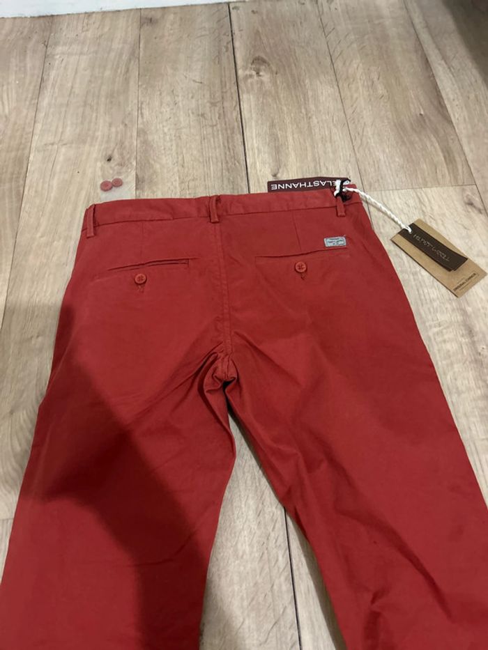 Pantalon chino rouge tandoori Teddy Smith slim stretch 27US 34FR - photo numéro 4
