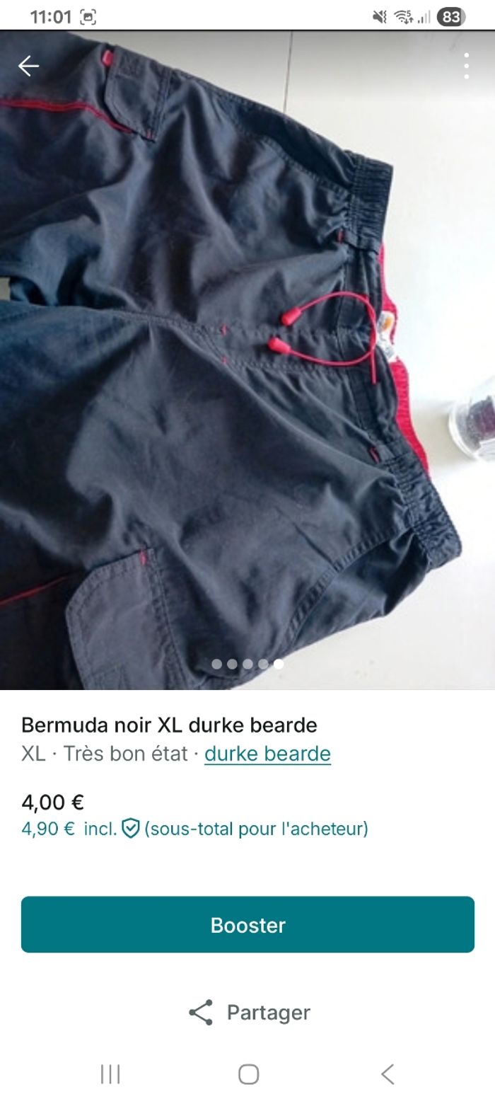 Bermuda noir XL - photo numéro 4