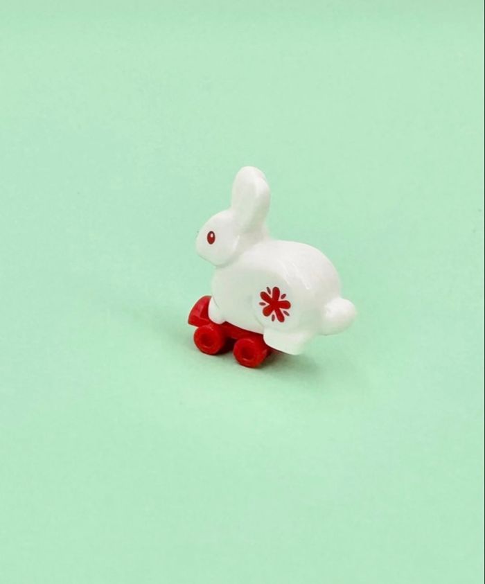Lego Animaux Nouvel An Chinois : Lapin à la Fleur rouge en roller - NEUF - photo numéro 5