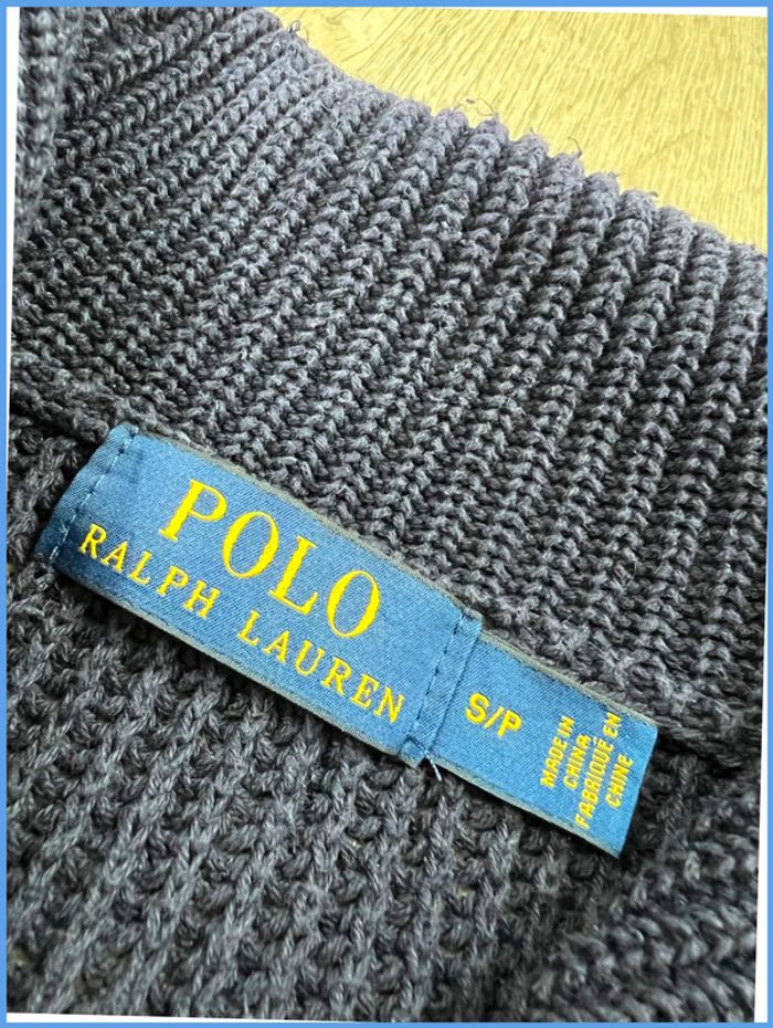 Pull col roulé Ralph Lauren Vintage Bleu marine Taille S - photo numéro 8