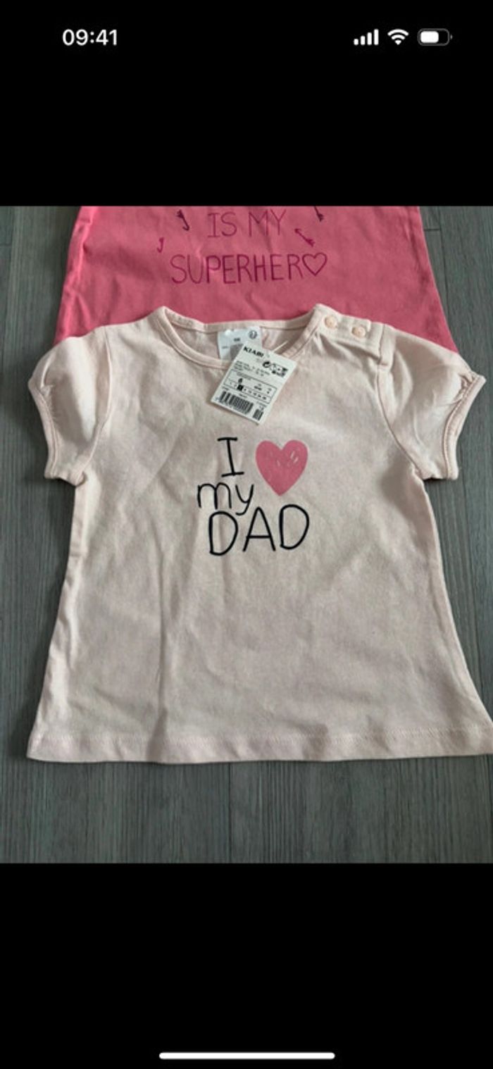 Lot de 2 tee-shirts Kiabi taille 6 mois neuf - photo numéro 2