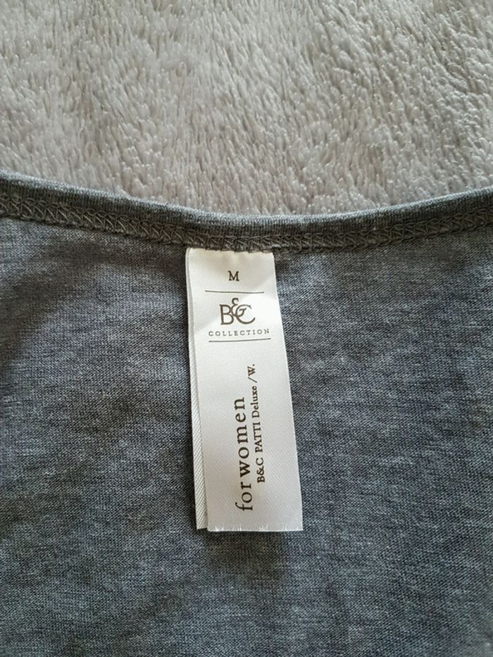 Tee shirt sans manches gris imprimé - photo numéro 2