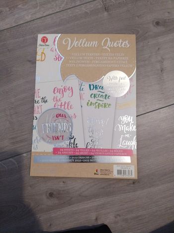 Bloc feuille vellum quotos