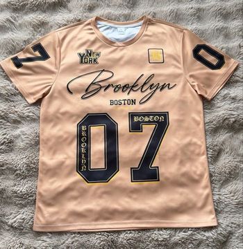 Maillot américain homme taille M Brooklyn 07 beige t-shirt homme été  neuf 