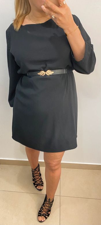 Jolie Robe Droite Noire Dos Ouvert Taille L