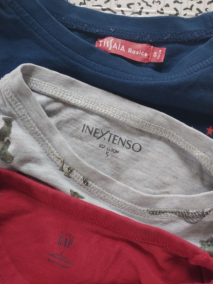 Lot 3 hauts pyjama garçon 5 ans – dinos, voitures & pompier - photo numéro 5