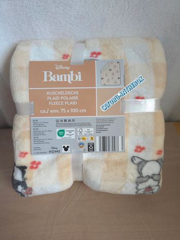 Plaid / Throw Disney Bambi Fleur Panpan / Thumper | 75x100cm