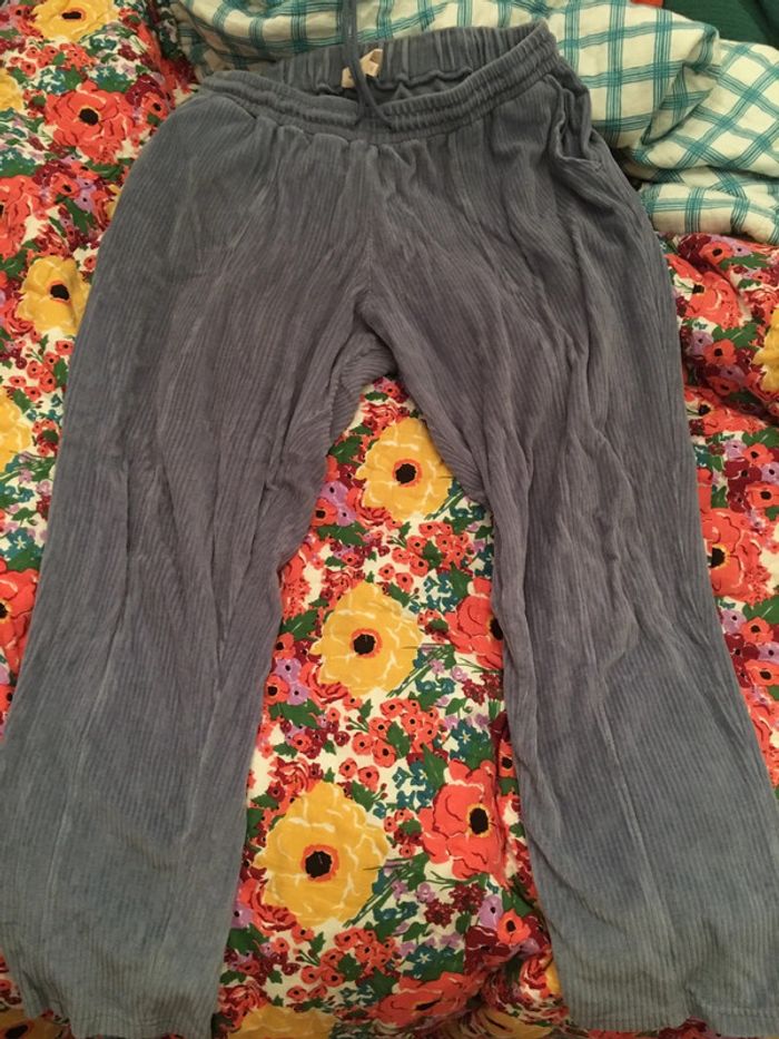 Pantalon de jogging velours côtelé  bleu vintage sezane