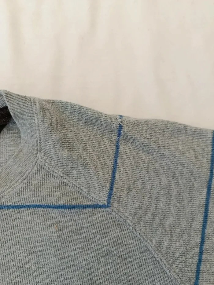 Jolie pull/Sweat gris tommy Hilfiger taille S homme rayé - photo numéro 8