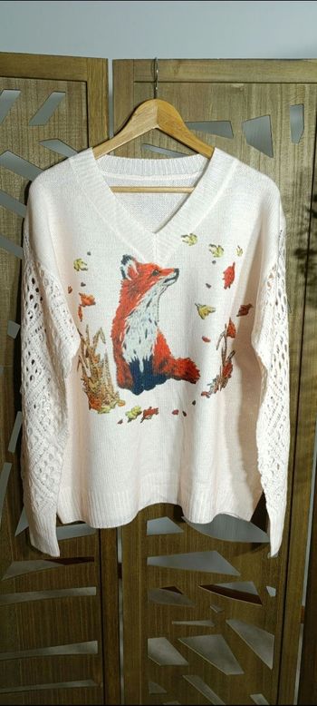 Pull renard femme taille xl - neuf boutique indépendante