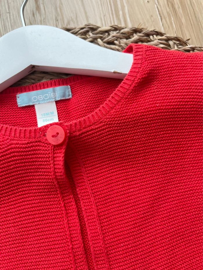 Boléro tricot rouge Obaïbi - photo numéro 2