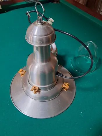 Lampe suspension plafonnier acier Vintage