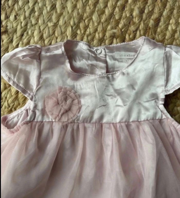 Robe cérémonie + bloomer rose poudré fille 12 mois - photo numéro 3