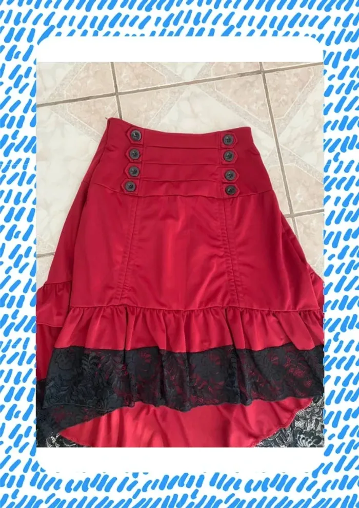 Jupe style année 50 gothique Shein dentelle - photo numéro 2