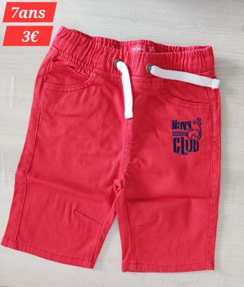 Short garçon 7ans écrit Navy Club