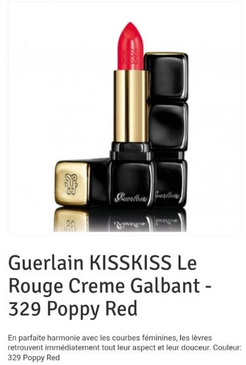 Rouge à levre kisskiss poppy red Guerlain