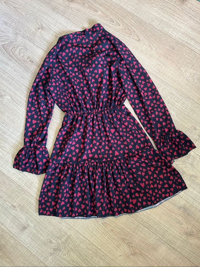 Robe noire et rouge à manches longues LolaLiza taille 36 comme neuve - photo numéro 8