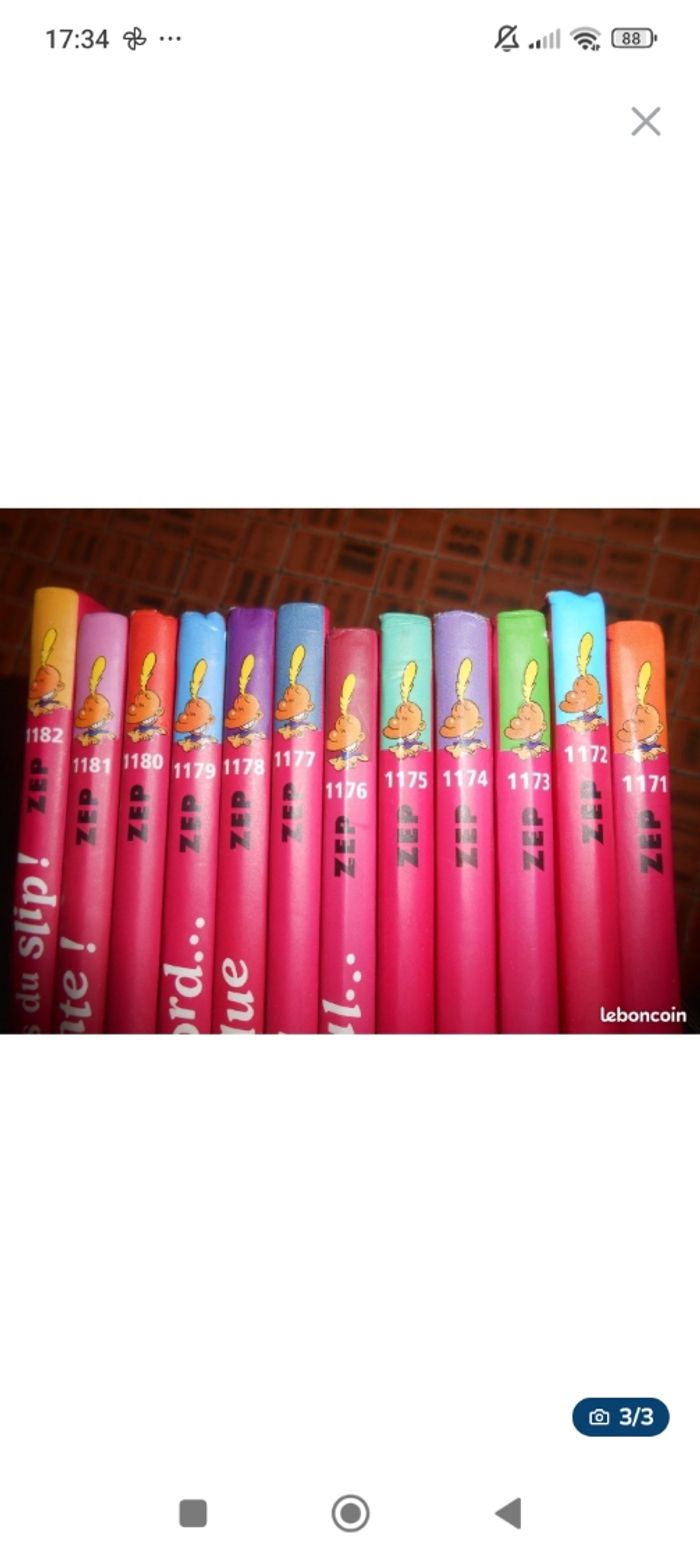 Lot de 13 livres titeuf bibliothèque rose - photo numéro 2