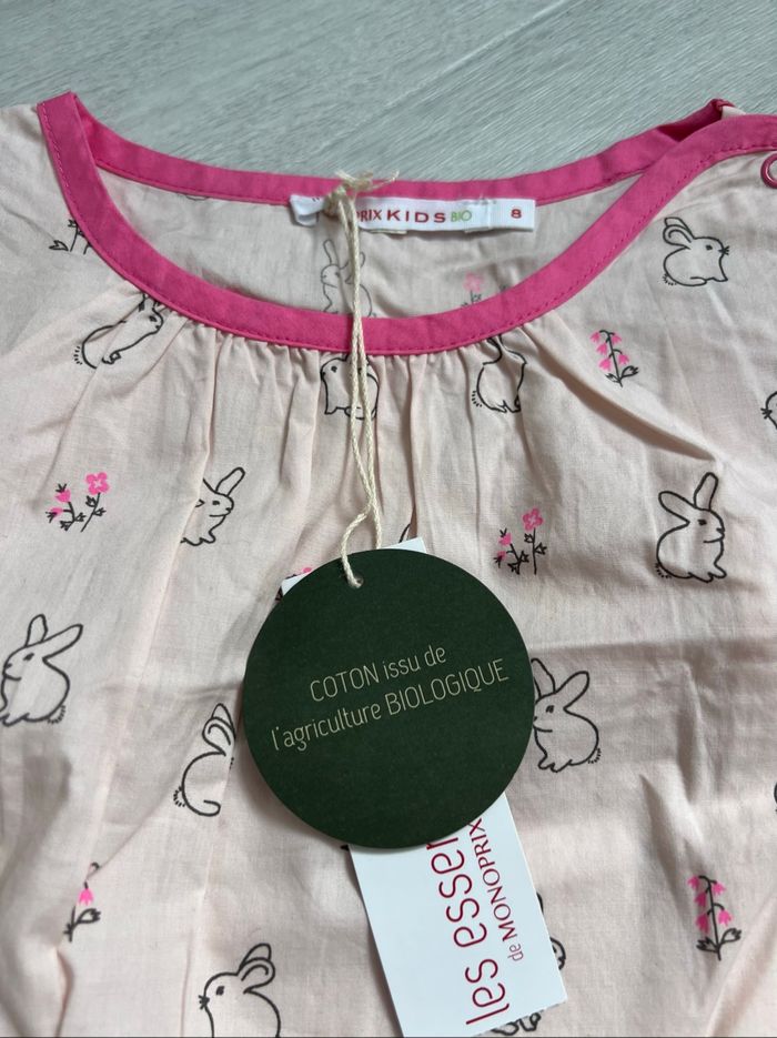 Tablier école fille en tissu 8 ans Monoprix neuf - photo numéro 3