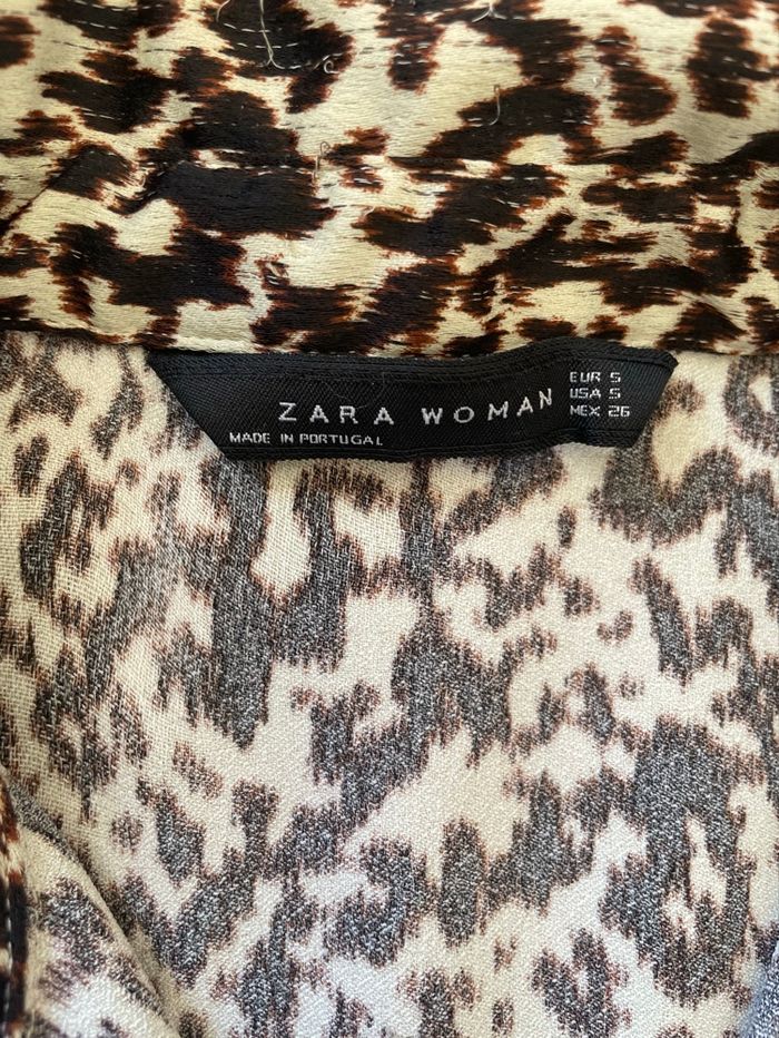 Chemisier robe imprimé léopard Zara - photo numéro 2