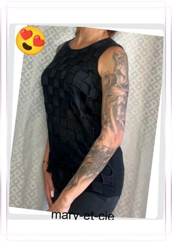 SOLDÉ - Haut sans manches leger semi transparent taille S