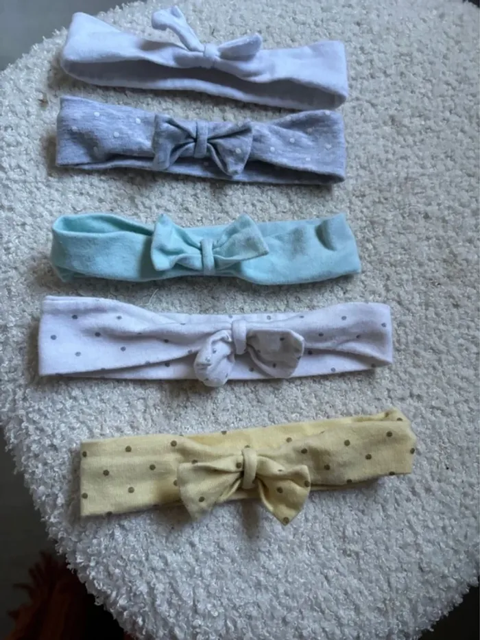Lot de 5 Bandeaus bébé 0/6mois