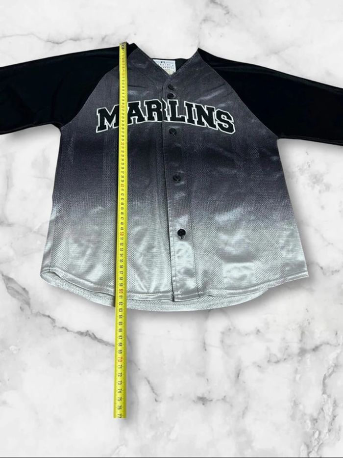 Maillot Jersey vintage MLB Florida Marlins dégradé noir/argent Enfant (Taille 10/12 ans) - photo numéro 5