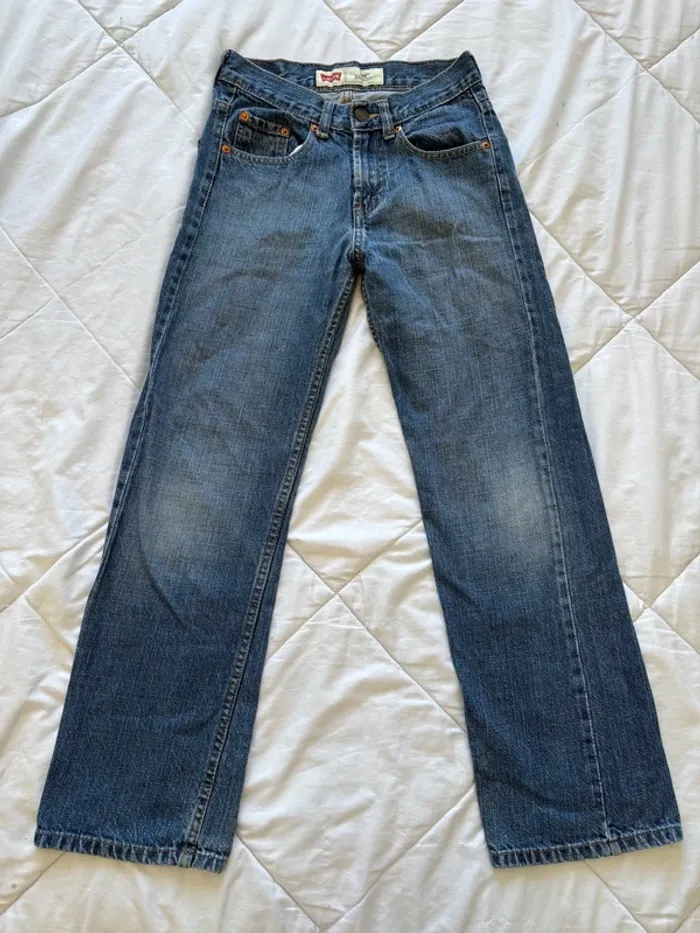 Jean levi’s 550 relaxed large droit straight  7/8 eme bleu y2k 00s XS/34 ou 14 ans rare US - photo numéro 4