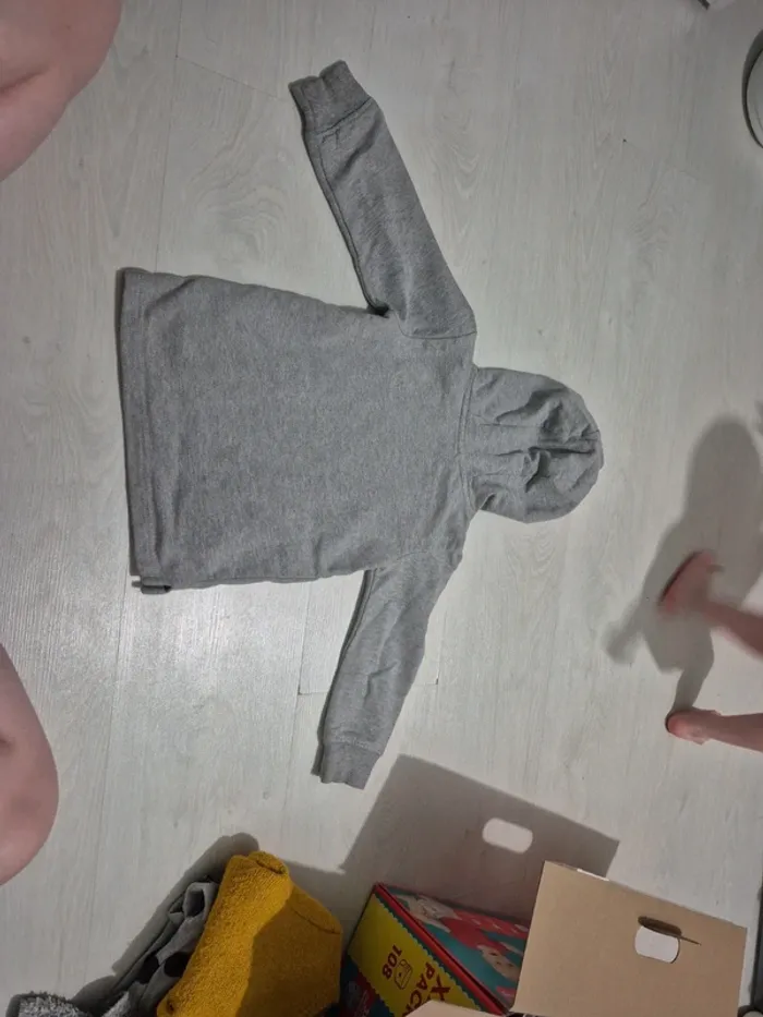 Sweat à capuche gris - photo numéro 4