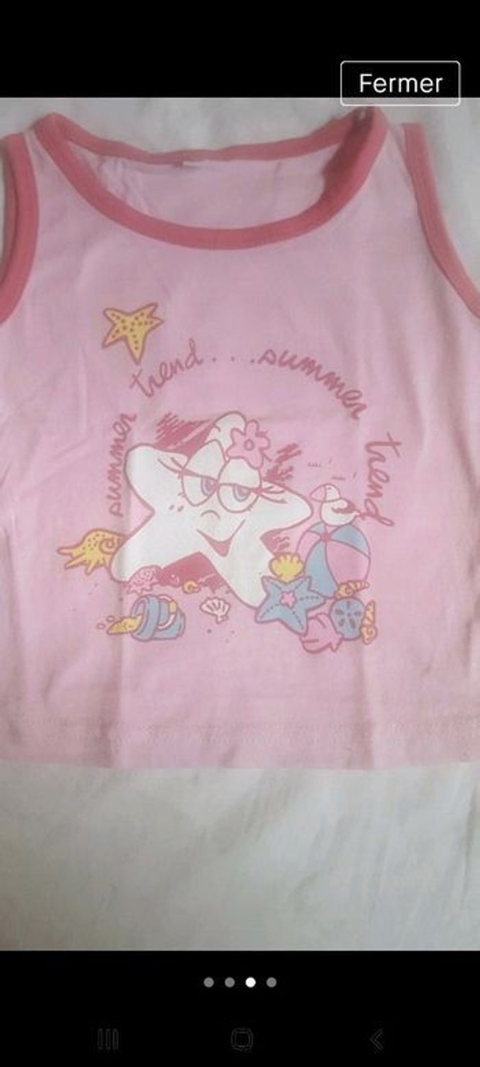 Lot de 2 débardeurs rose en 12 mois - photo numéro 3