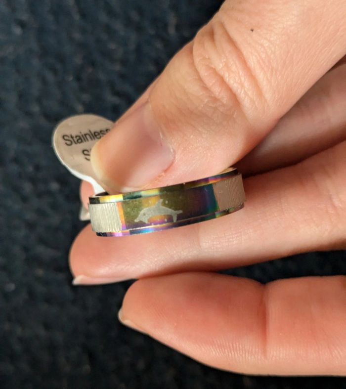 Bague multicolore dauphin