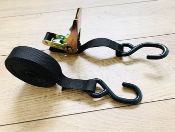 Sangle 25 mm avec tendeur à cliquet et 2 crochets « S » - Marque JOUBERT