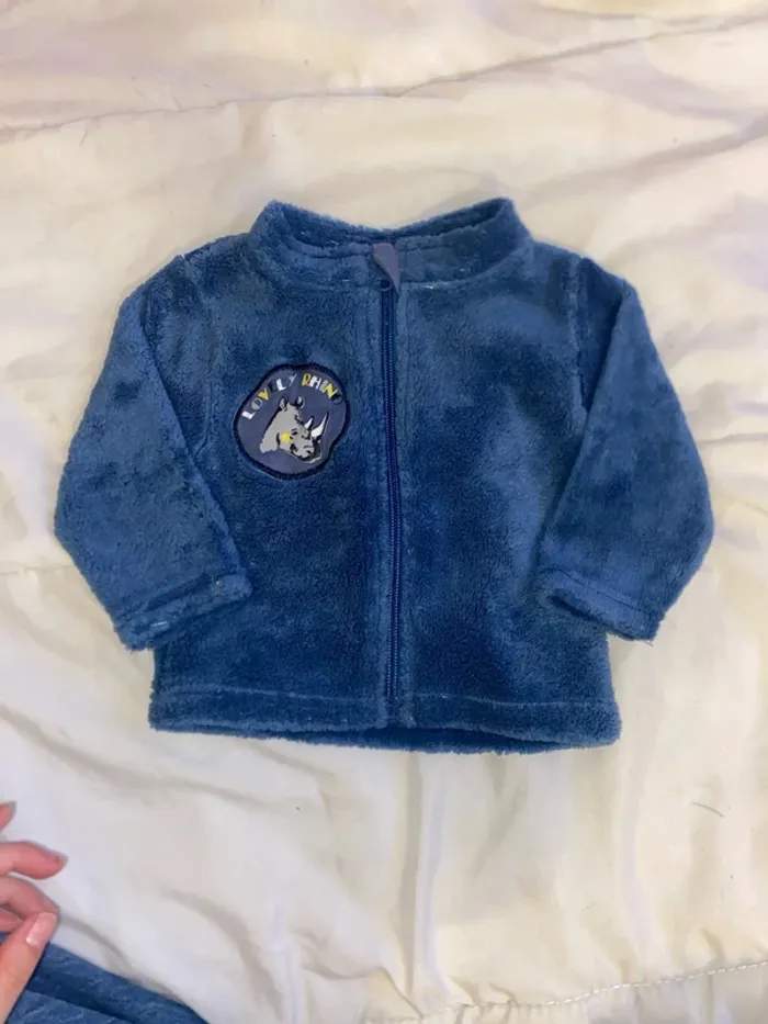 Veste polaire tout doux  3/6 mois- lupilu