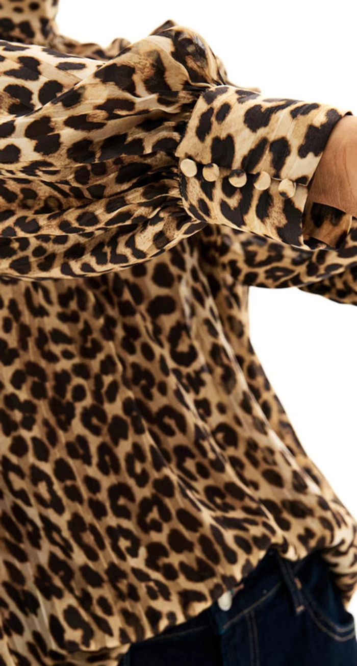 Blouse imprimée léopard H&M - Taille M - photo numéro 2
