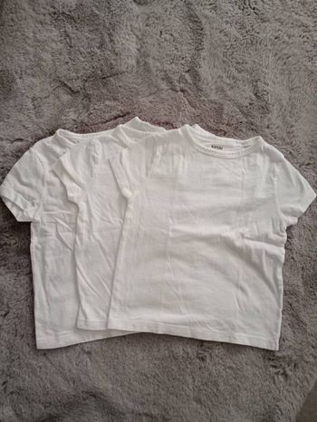 Lot de 3 petites chemises manches courtes blanches Kiabi 2/3 ans