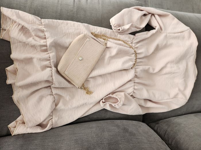 Robe beige et sac - photo numéro 3