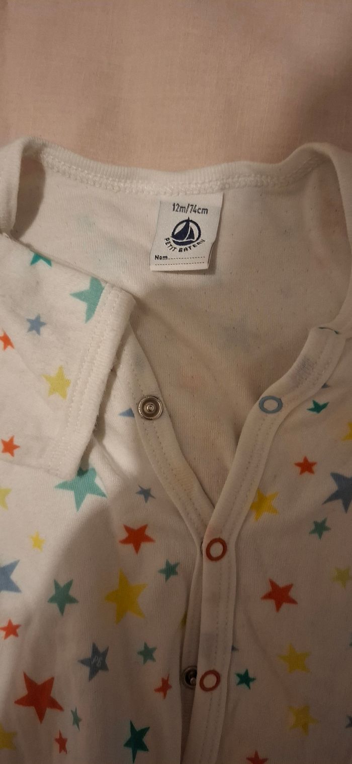 Pyjama bébé à étoiles multicolores 12M - photo numéro 5