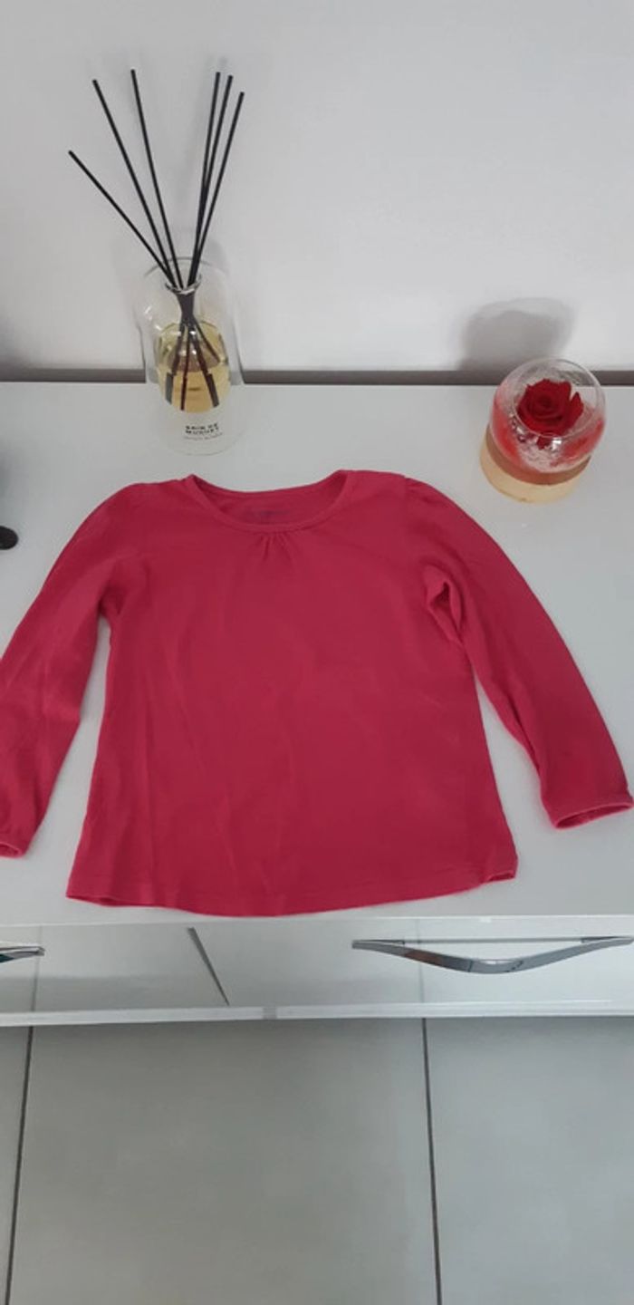 Lot de 3 t-shirts manches longues fille 4 ans - photo numéro 2