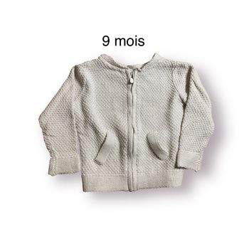 La Redoute Gilet zippé blanc paillette Taille 9 mois