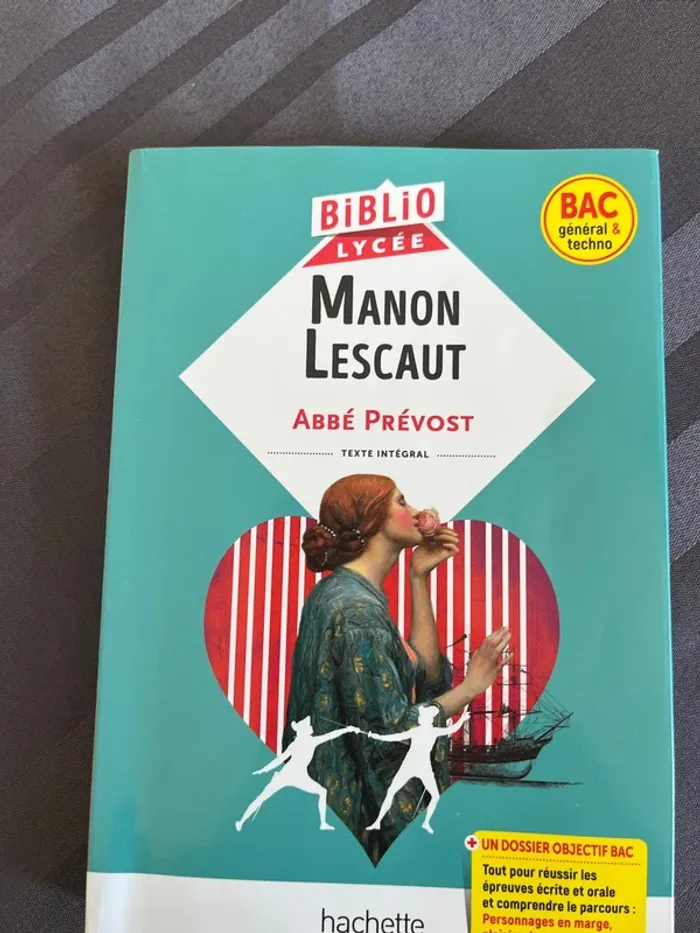 Livre Manon Lescaut Abbé Prévost