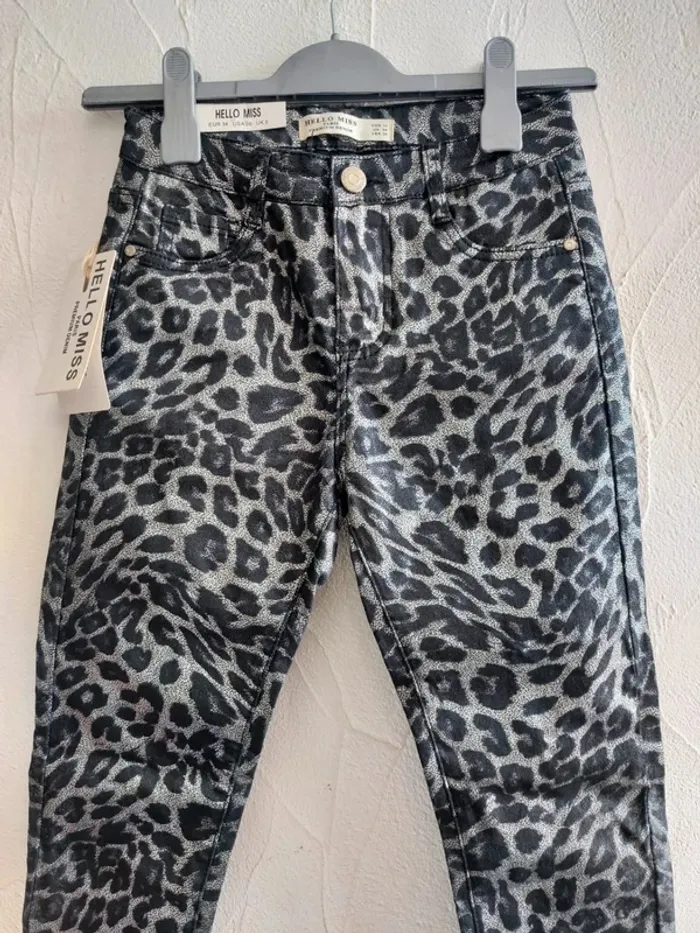 Pantalon Slim Léopard Hello Miss Taille 36 - photo numéro 2