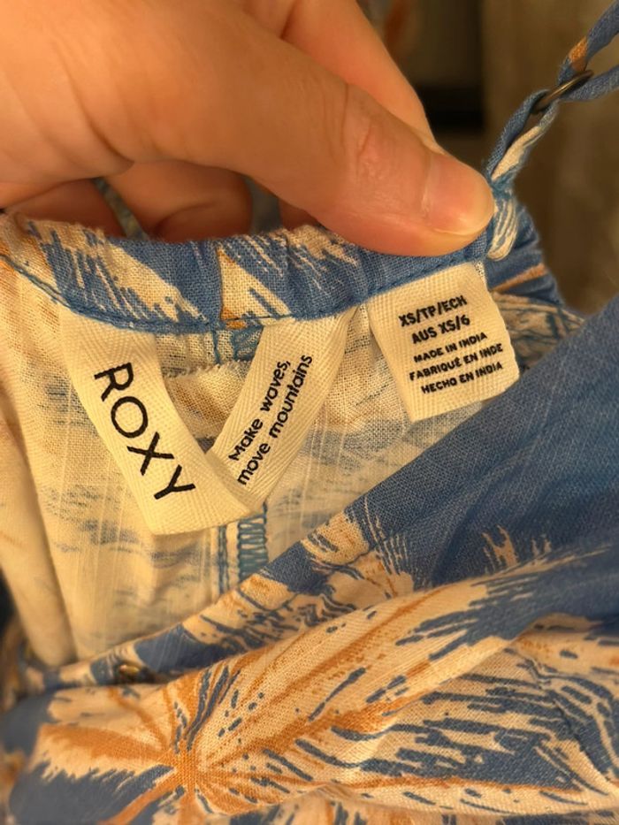 Combinaison d’été fluide bleu motifs palmiers taille XS - Roxy - photo numéro 5