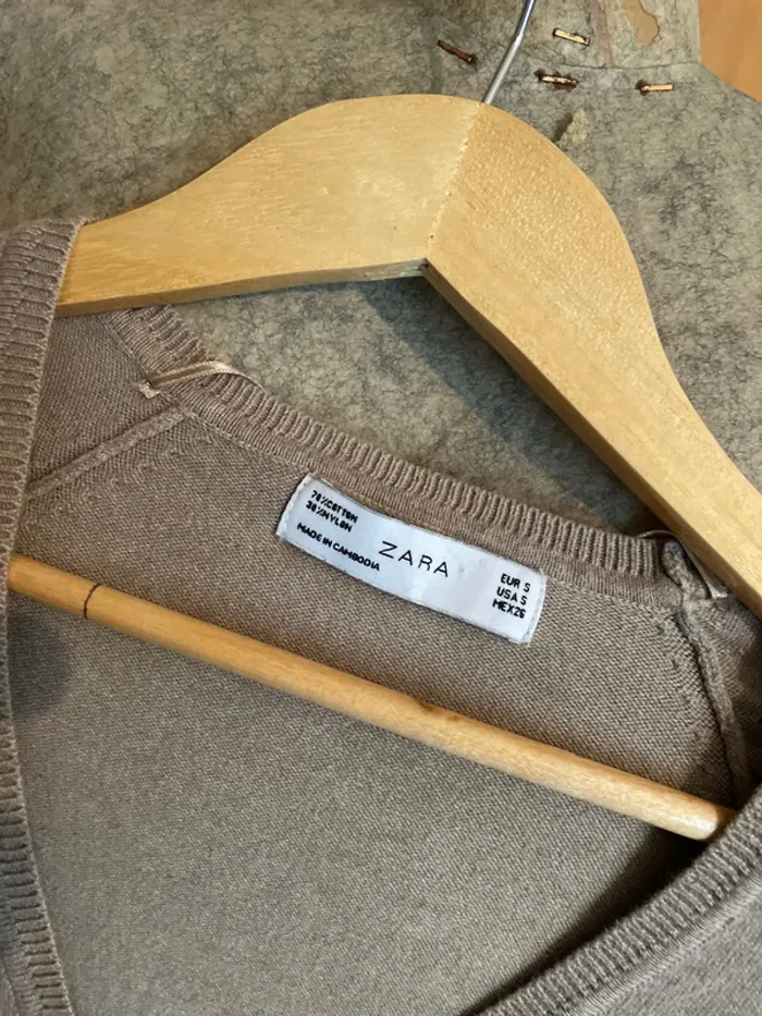 Gilet beige Zara - photo numéro 3
