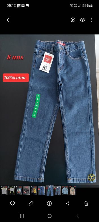 Pantalon en jean garçon 8ans