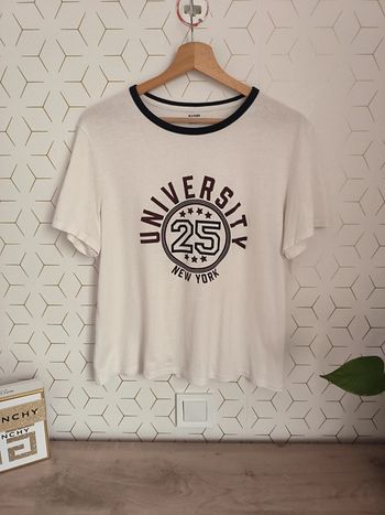 T-shirt léger blanc Kiabi taille L