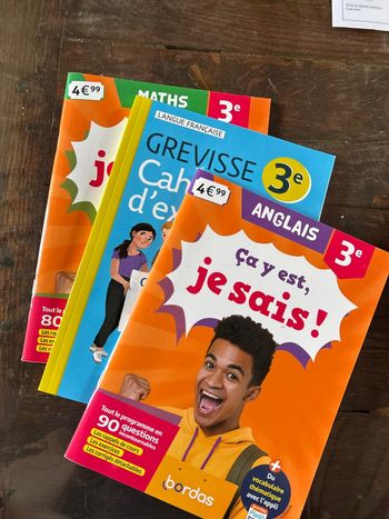 Lot cahier d’exercices 3 eme