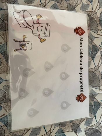 Mon tableau de propreté 