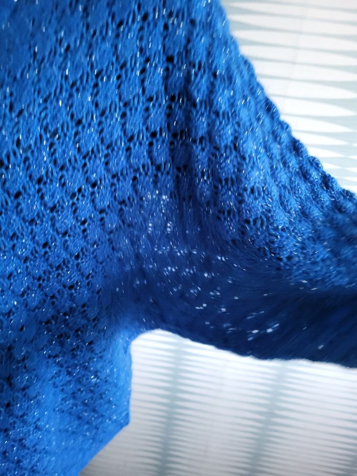 Gilet bleu roy manches 3/4 taille unique (du 44 au 52) neuf avec étiquette Yimmi & Co - photo numéro 3