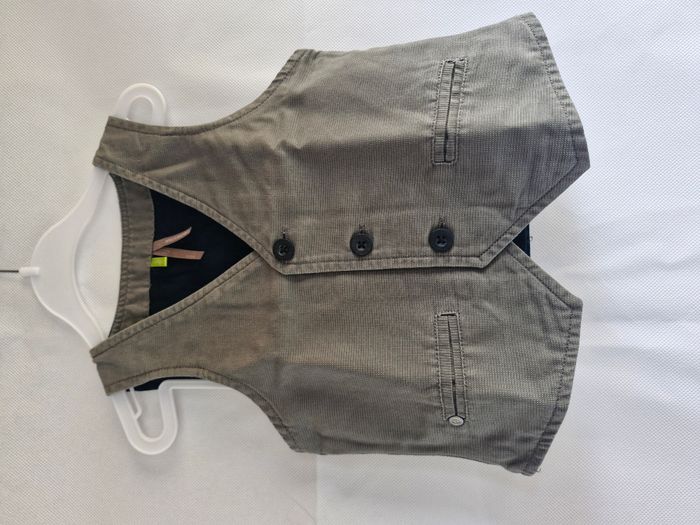 Ensemble chemise gilet 3 ans Orchestra Gris clair blancs - photo numéro 4