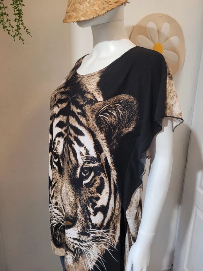 T shirt tête de tigre - photo numéro 5